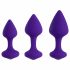 FEELZTOYS Bibi - anālais dildo komplekts - violets (3 gabali) 