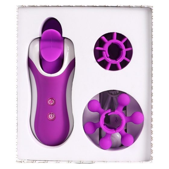 FEELZTOYS Clitella - akumulatora, rotējoša, orālais vibrators (violets)
