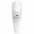 Satisfyer Pro 4 Couples - uzlādējams gaisa viļņu pāra vibrators (balts) 