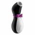 Satisfyer Penguin - akumulators, ūdensnecaurlaidīgs klitora stimulators (melns-balts) 