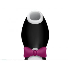   Satisfyer Penguin - akulise, ūdensdrošs klitora stimulators (melns-balts)