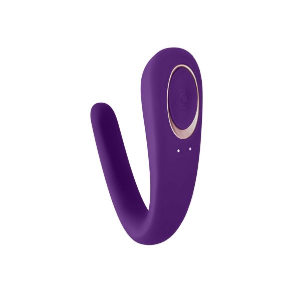 Satisfyer Double Classic - ūdensizturīgs, uzlādējams pāru vibrators (violetā krāsā) 