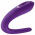 Satisfyer Double Classic - ūdensizturīgs, uzlādējams pāru vibrators (violetā krāsā) 