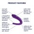 Satisfyer Double Classic - ūdensizturīgs, uzlādējams pāru vibrators (violetā krāsā) 