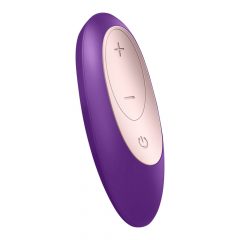   Satisfyer Double Plus Remote - bezvadu, akumulators pāru vibrators (violets)