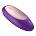 Satisfyer Double Plus Remote - tālvadāms, akumulatora pāru vibrators (violets) 