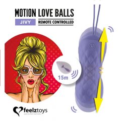   FEELZTOYS Jivy - akumulatora, radiovadība, ūdensizturīga, bīdāma vibrējoša ola (violeta)