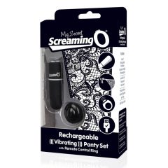   Screaming O MySecret - ar akumulatoru, bezvadu vibrējošās biksītes - melnā (S-L)