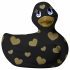 My Duckie Romance 2.0 - ūdensizturīgs pīles klitora vibrators (melns-zelts) 