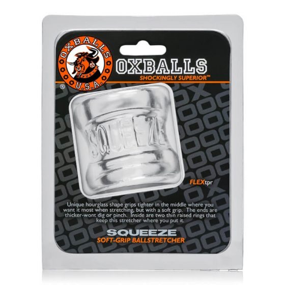 OXBALLS Squeeze - sēklinieku gredzens un stiepējs (caurspīdīgs)
