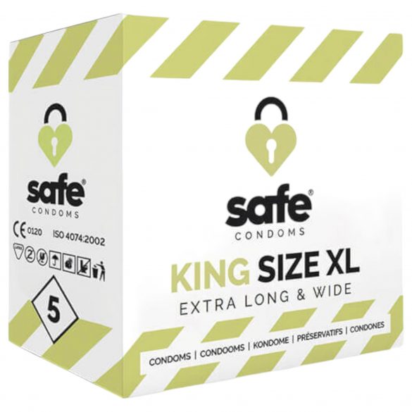 SAFE King Size XL - īpaši liela izmēra prezervatīvs (5 gab.) 