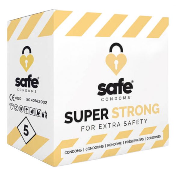 SAFE Super Strong - īpaši izturīgi prezervatīvi (5 gab.)