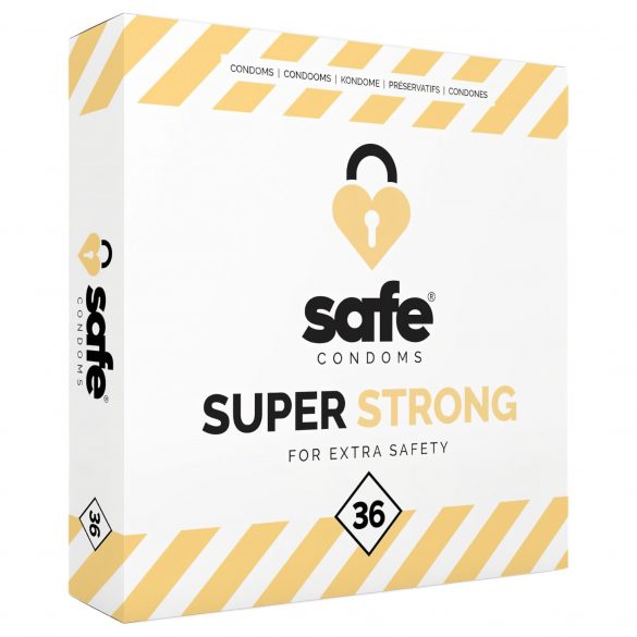 SAFE Super Strong - īpaši stiprs prezervatīvs (36gb) 