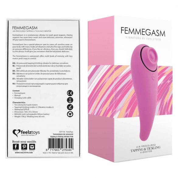 FEELZTOYS Femmegasm - uzlādējams 2in1 klitora vibrators (rozā) 