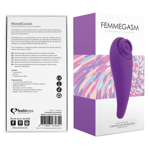 FEELZTOYS Femmegasm - uzlādējams 2in1 klitora vibrators (violets) 