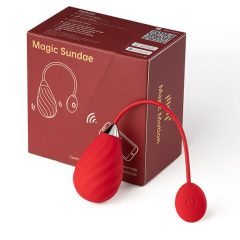   Magic Motion Sundae - gudrais, uzlādējamais vibrējošais ola (sarkans)