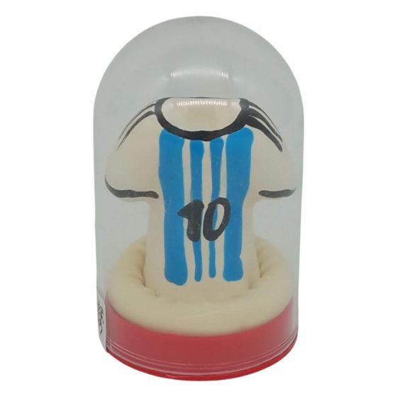 Messi - ar rokām apgleznots dizaina prezervatīvs (1 gab.)